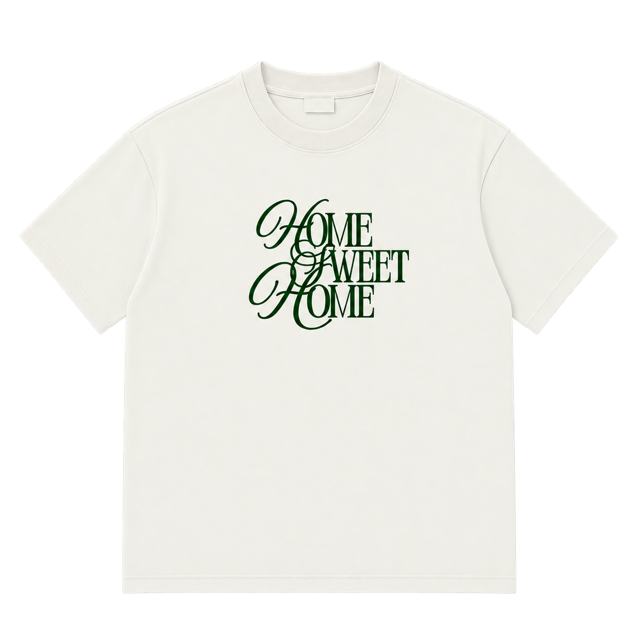 Home Sweet Home Script T-Shirt — Cream